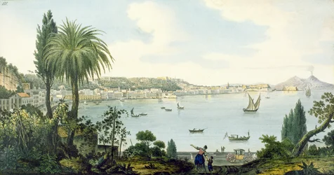 Blick auf die Bucht von Neapel und den Vesuv, Tafel III aus Sir William Hamiltons Campi Phlegraeiae